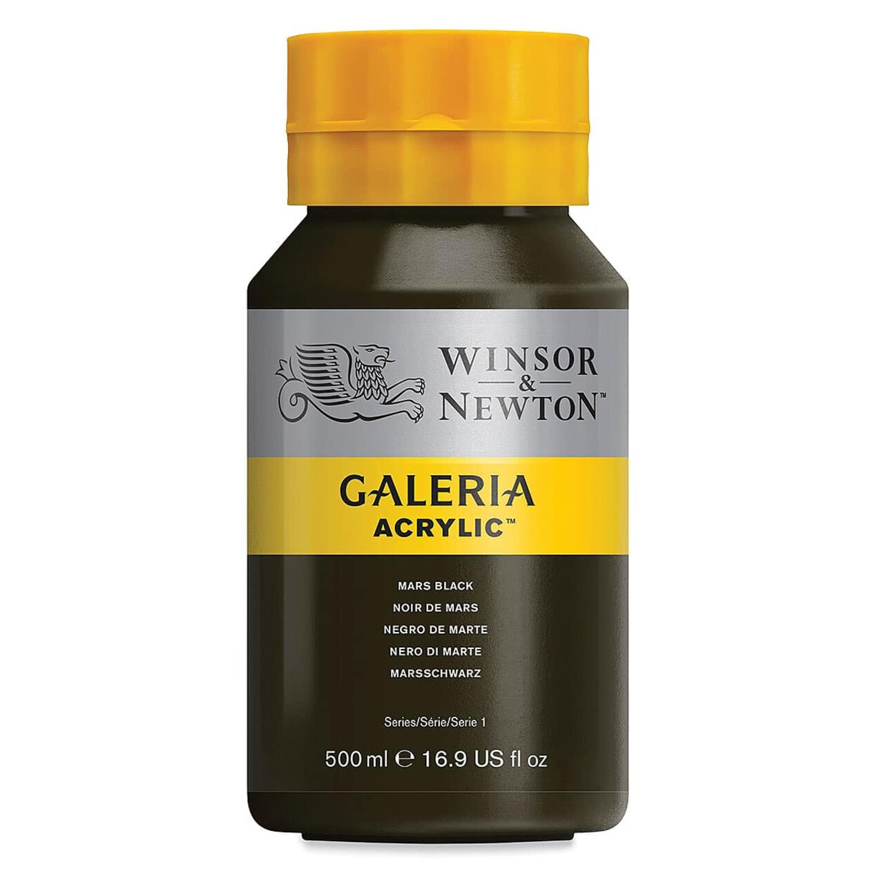 Winsor & Newton Galeria Flow Acrylics - Mars Black, 500 ml tube